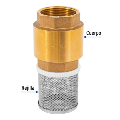 Pichancha con rejilla acero inoxidable 1-1/2', FOSET | PICHA-1-1/2X | 49058
