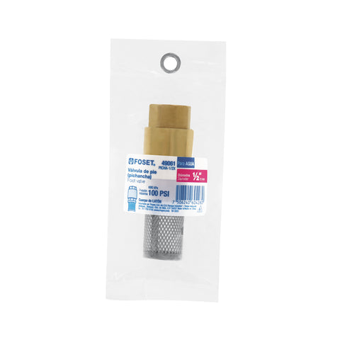 Pichancha tipo check de latón inoxidable 1/2', FOSET | PICHA-1/2X | 49061