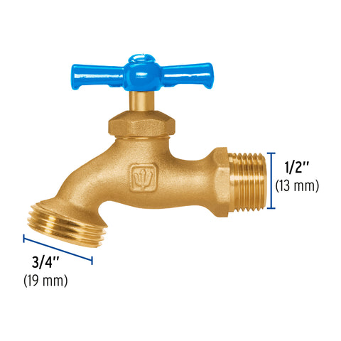 Llave p/manguera, de latón, 140g, 1/2', granel, FOSET | LLJ-140 | 49082