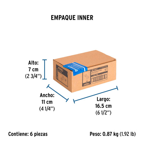Llave de esfera, de latón, 140 gr, entrada 1/2', FOSET | LLE-140L | 49083