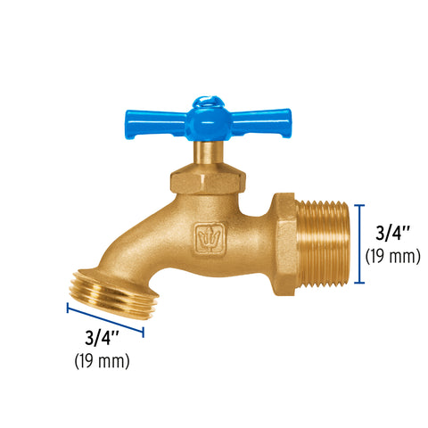 Llave p/manguera, de latón, 180g, 3/4', granel, FOSET | LLJ-180 | 49088