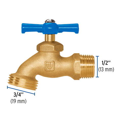 Llave para manguera, latón, 120g, 1/2', blíster, FOSET | LLJ-120B | 49089