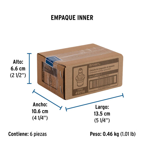 Cartucho de compresión para llaves de empotrar, BASIC y AQUA | CARCO-1 | 49096