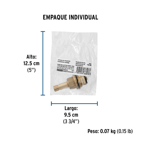 Cartucho de compresión para llaves de empotrar, BASIC y AQUA | CARCO-1 | 49096