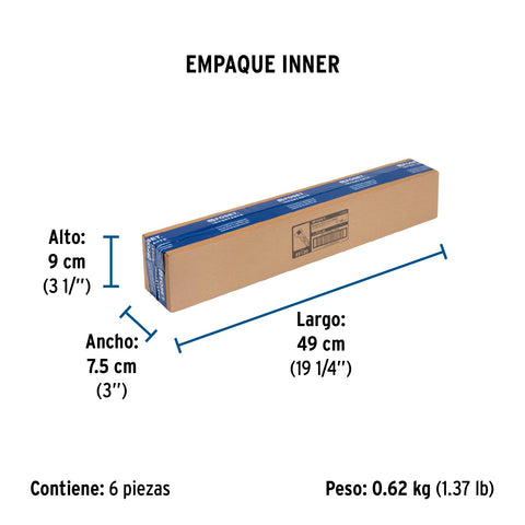 Manguera lavabo/fregadero, aluminio, 1/2' x 1/2', 40 cm | FLA-40 | 49120