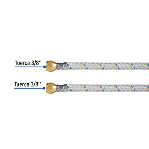 Manguera para gas, aluminio, 3/8' flare, 500 cm, FOSET | FGA-50 | 49143