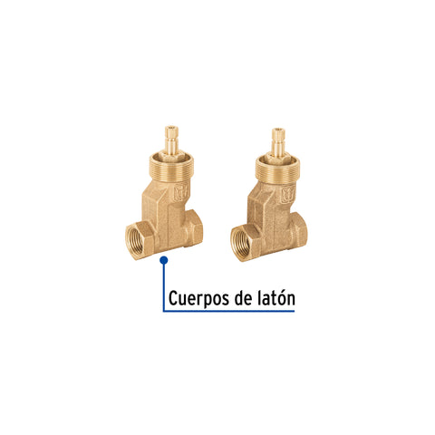 Juego llaves empotrar roscables, compresión, s/maneral FOSET | E-052S | 49146