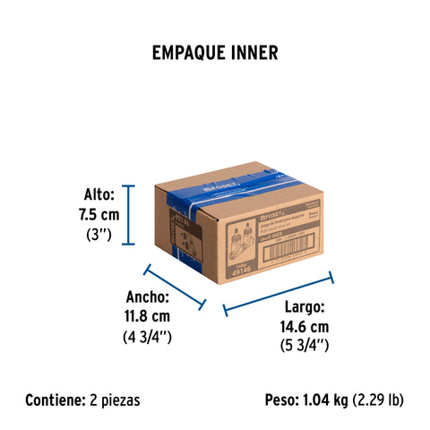 Juego llaves empotrar roscables, compresión, s/maneral FOSET | E-052S | 49146