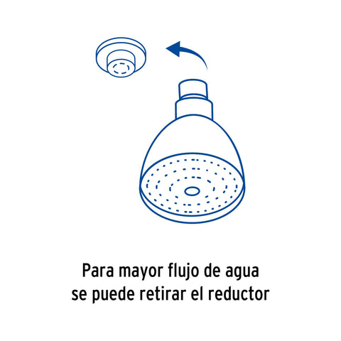 Regadera cónica 2-1/2',metálica, brazo y chapetón, cromo-oro | R-509G | 49147