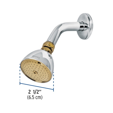 Regadera cónica 2-1/2',metálica, brazo y chapetón, cromo-oro | R-509G | 49147