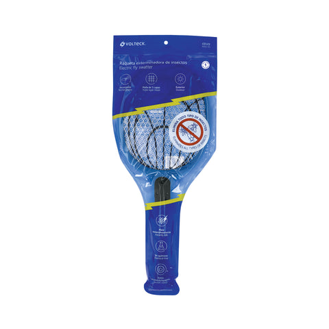 Raqueta mata moscas y mosquitos, recargable, VOLTECK | RAQ-35 | 49149
