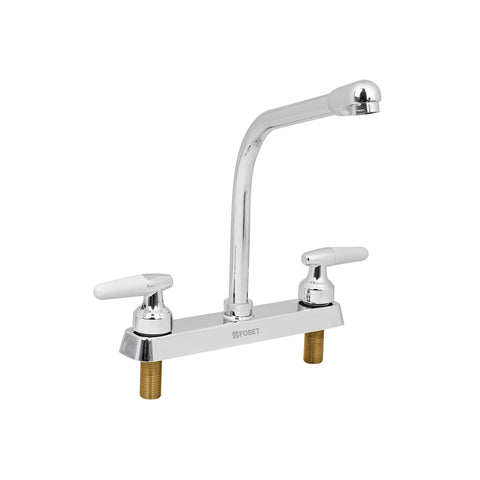 Mezcladora 8' fregadero cromo, cuello cobra, cono, BASIC | F-319I | 49180