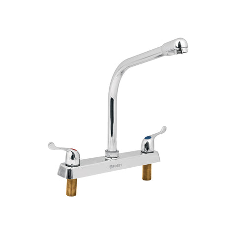 Mezcladora 8' fregadero cromo, cuello cobra, palanca, BASIC | F-319P | 49191