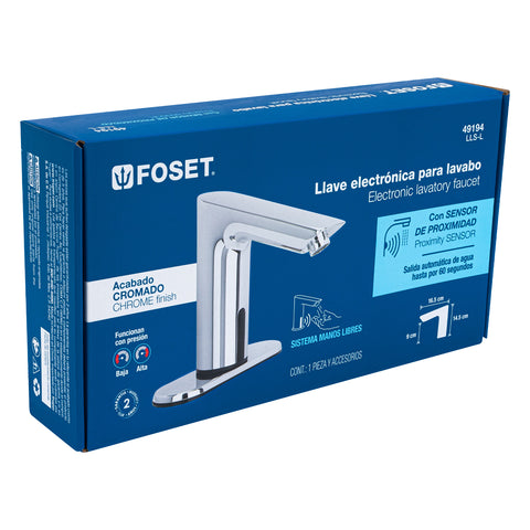 Llave con sensor para lavabo, FOSET | LLS-L | 49194
