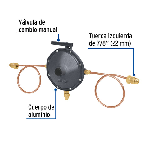 Regulador de gas L.P. de 2 vías, FOSET | RG-200 | 49226