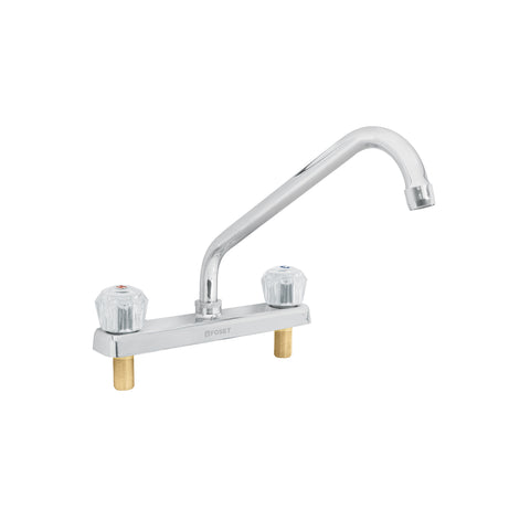 Mezcladora 8' fregadero cromo, cuello largo, acrílico, BASIC | F-318A | 49240