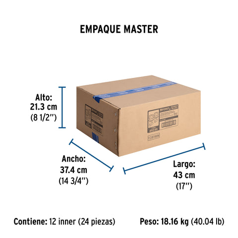 Juego llaves empotrar soldables, maneral metálico, FOSET | E-652 | 49249