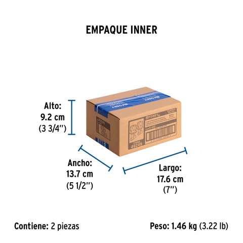 Juego llaves empotrar soldables, maneral metálico, FOSET | E-652 | 49249