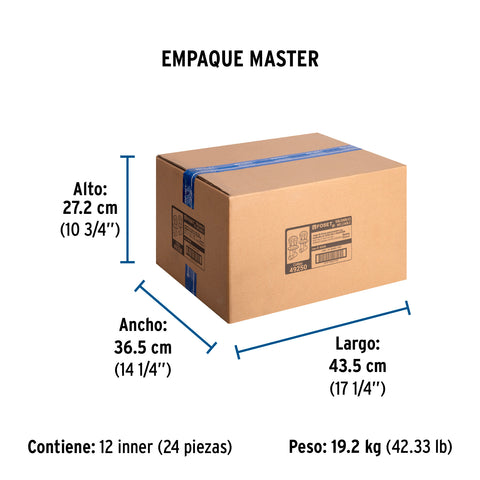 Juego llaves empotrar soldables, maneral acrílico, FOSET | E-652A | 49250