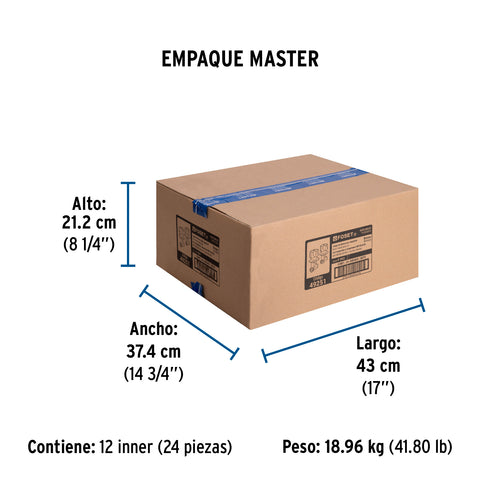 Juego llaves empotrar roscables, maneral metálico, FOSET | E-052 | 49251