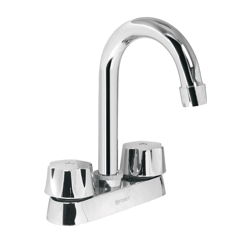 Mezcladora 4' para lavabo, cuello bar, cartucho cerámico | M-060 | 49275