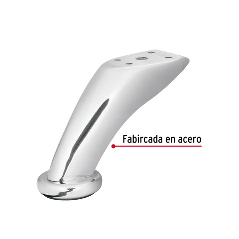 Pata para sofa y mueble, cromo, 90 mm altura, HERMEX | PAMU-9 | 49302