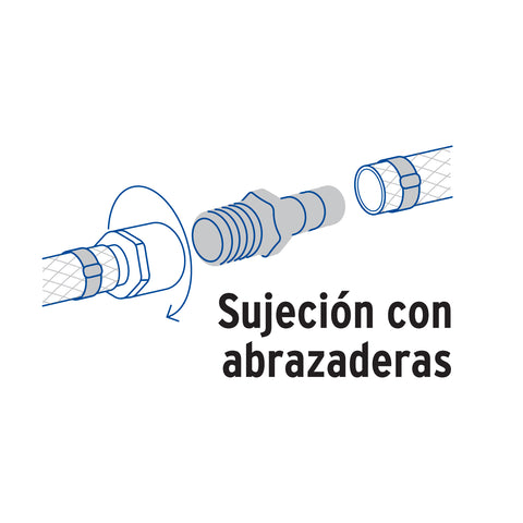 Adaptador macho de latón 1' para poliducto, FOSET | ADPO-1M | 49307