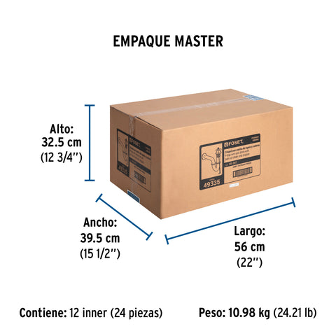 Céspol 1-1/4' c/contra, tapón y cadena, latón cromo,p/lavabo | CE-207 | 49335