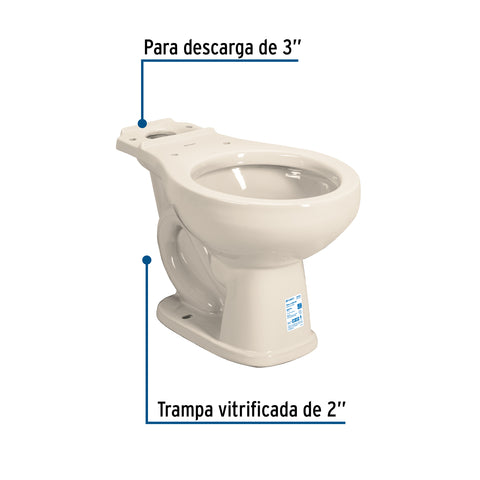 Taza redonda de porcelana, marfil, FOSET | MUBA-40M | 49354
