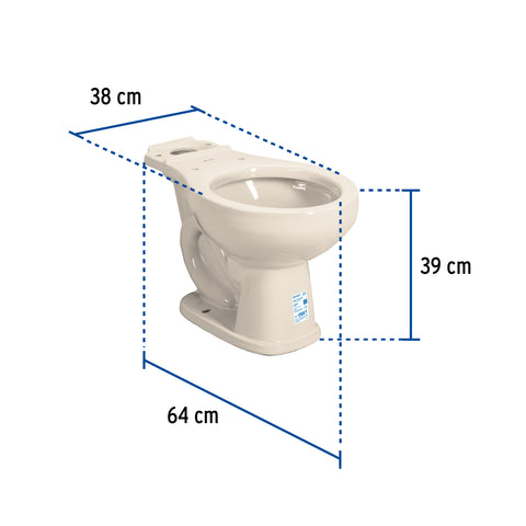 Taza redonda de porcelana, marfil, FOSET | MUBA-40M | 49354