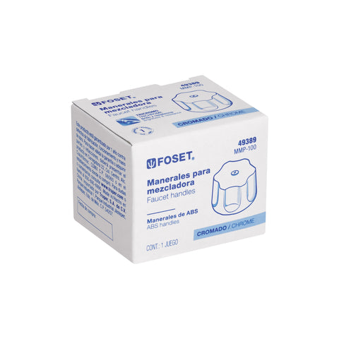 Juego de manerales hex de ABS p/lav-fregadero, cromo, BASIC | MMP-100 | 49389