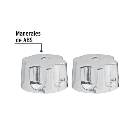 Juego de manerales hex de ABS p/lav-fregadero, cromo, BASIC | MMP-100 | 49389