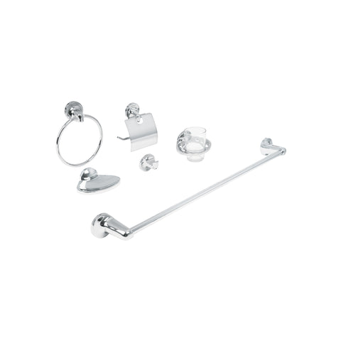 Juego de 6 accesorios para baño metálicos, FOSET AQUA | AQA-4000 | 49395