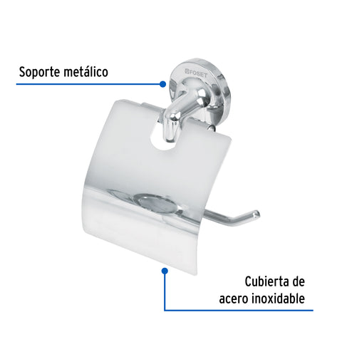 Portarrollo con cubierta de acero inoxidable, FOSET AQUA | AQA-72 | 49397