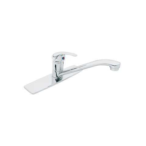 Monomando fregadero cromo, cuello recto, AQUA | AQF-85 | 49407