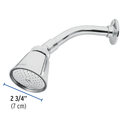 Regadera redonda 2-3/4',latón, c/brazo y chapeton,cromo,AERO | R-200 | 49460