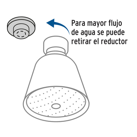 Regadera redonda 2-3/4',latón, c/brazo y chapeton,cromo,AERO | R-200 | 49460