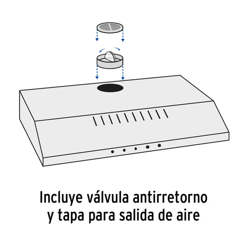 Campana extractora 80 cm, empotrable, negra, FOSET | CAME-80M | 49487