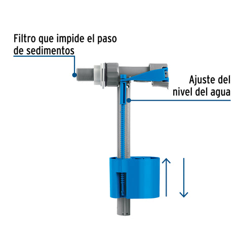 Válvula de llenado con flotador para tinaco, 1/2', FOSET | VAFLO-1/2C | 49496