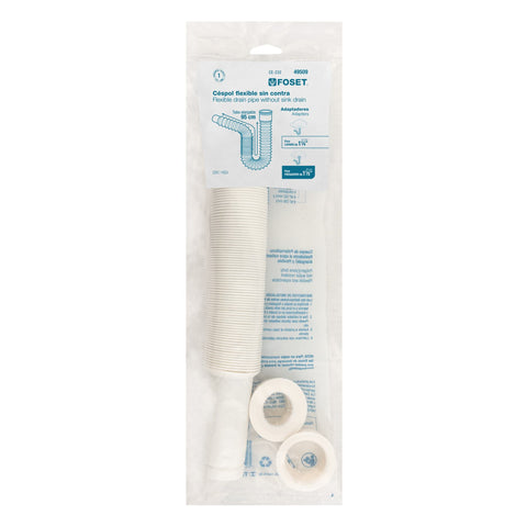 Céspol flexible, polietileno blanco, para lavabo y fregadero | CE-232 | 49509