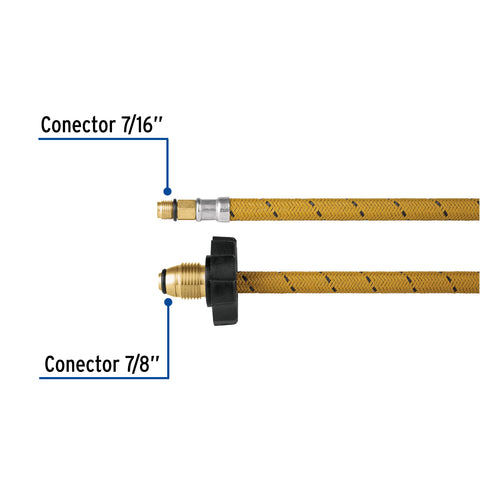 Manguera pigtail, vinilo, 7/16' x 7/8', 55 cm, FOSET | FPIG-55V | 49512
