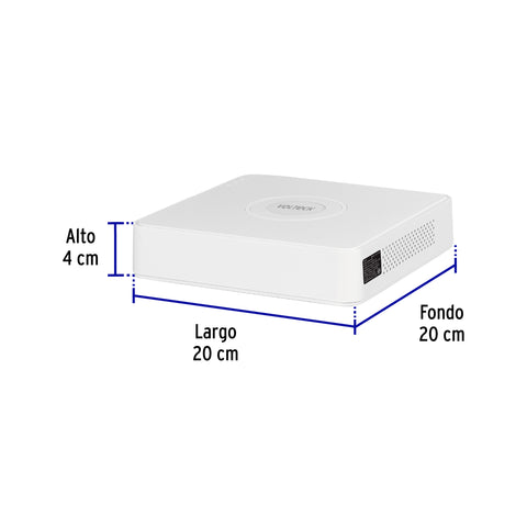 Video grabador DVR de 4 canales, 5MP, Volteck | CTV-DVR-4A | 49584