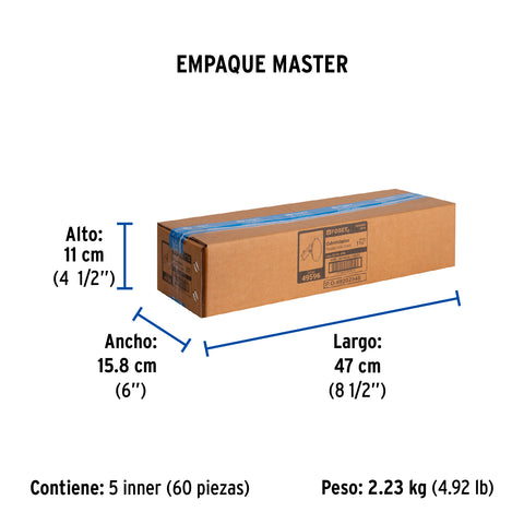 Cubretaladro de acero inoxidable 1-3/4' satín, FOSET | CUTA-44N | 49596