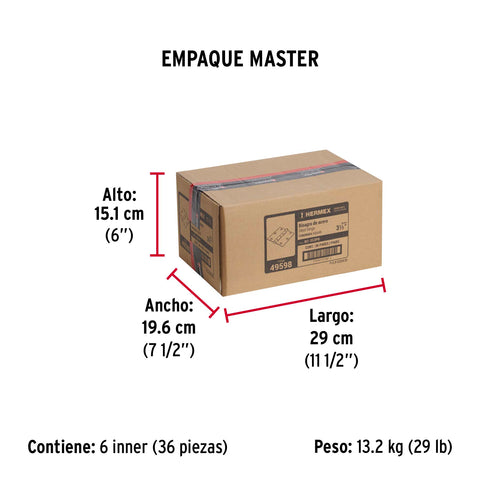 Bolsa c/2 bisagras cuadradas 3-1/2', plana, satinado, HERMEX | BC-353PB | 49598