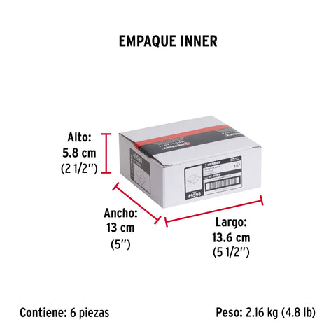 Bolsa c/2 bisagras cuadradas 3-1/2', plana, satinado, HERMEX | BC-353PB | 49598