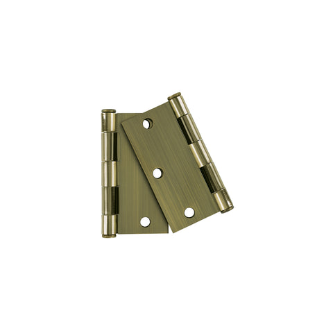 Bolsa c/2 bisagras cuadradas 3-1/2', plana, latón ant,HERMEX | BC-352PB | 49602