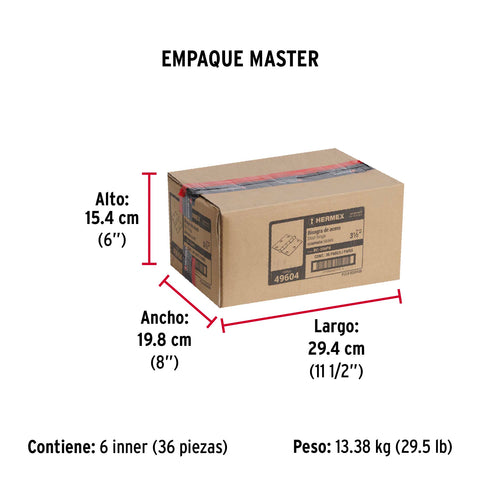Bolsa c/2 bisagras cuadradas 3-1/2', plana, negro, HERMEX | BC-356PB | 49604