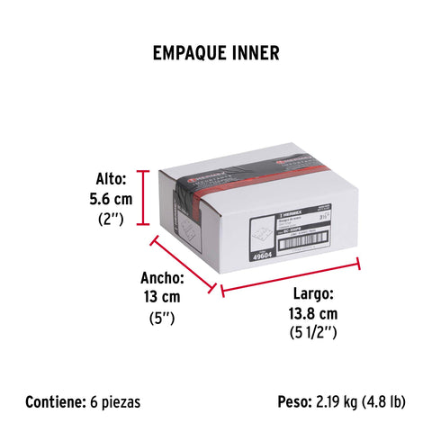Bolsa c/2 bisagras cuadradas 3-1/2', plana, negro, HERMEX | BC-356PB | 49604