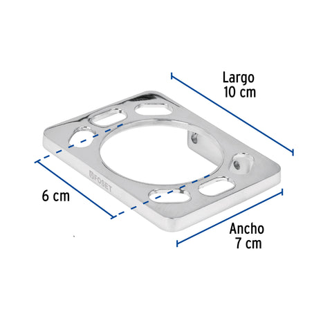 Portavaso cepillero, metálico, cromo, BASIC | A-907 | 49610
