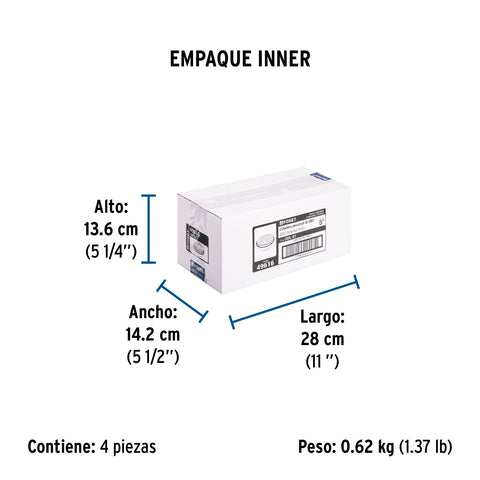 Coladera de ABS con rejilla cromada 5', 1/4 de vuelta, FOSET | COL-51 | 49616